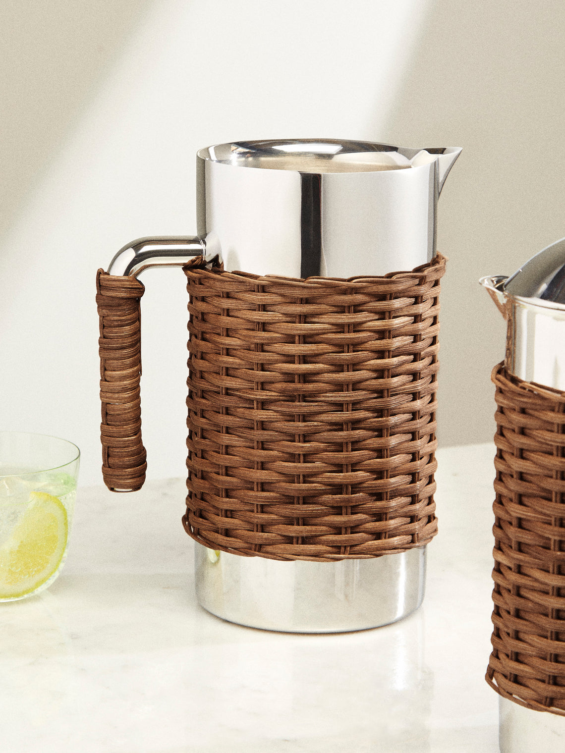 Pigment France - Nantes Rattan Pitcher - Brown - ABASK