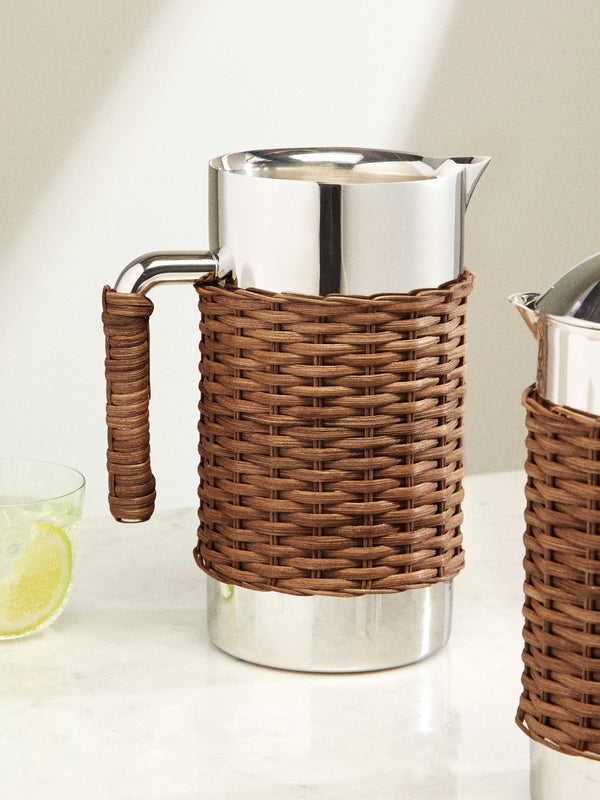 Pigment France - Nantes Rattan Pitcher - Brown - ABASK