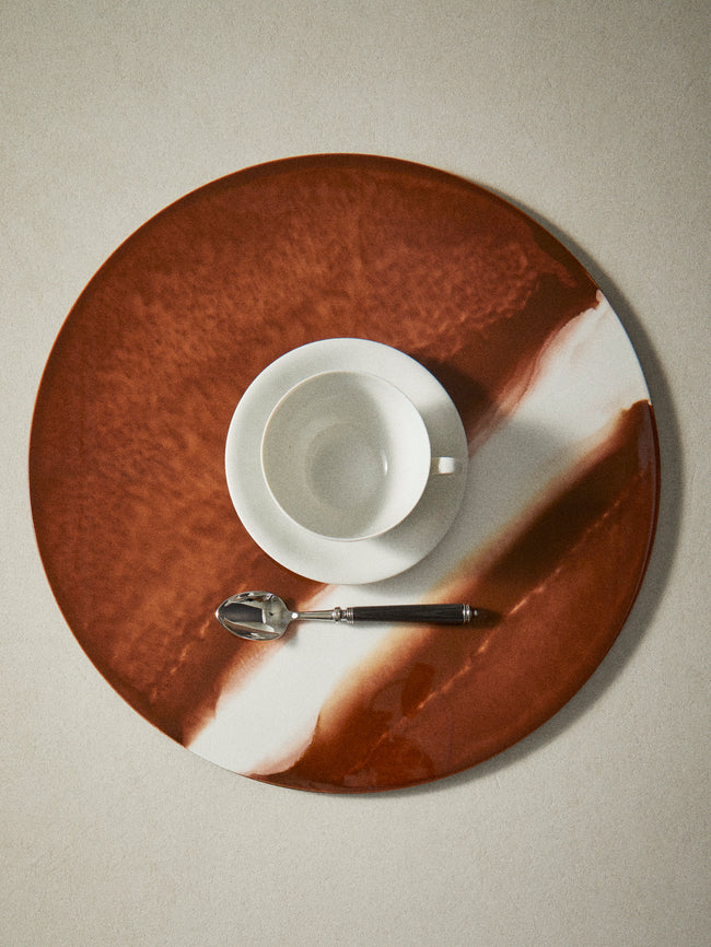 MAAR Design - | Set of 4 | Terra Hand-Painted Lacquered Placemats - Brown - ABASK