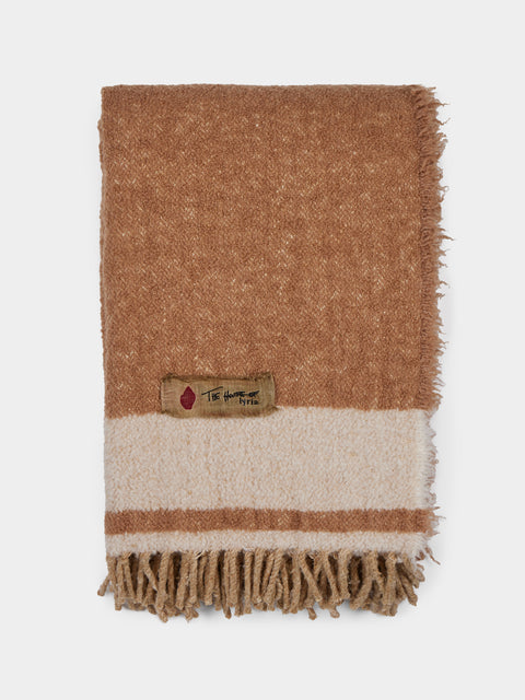 The House of Lyria - Paipote Silk and Camel Throw (75in/1.9m) - Brown - ABASK - 