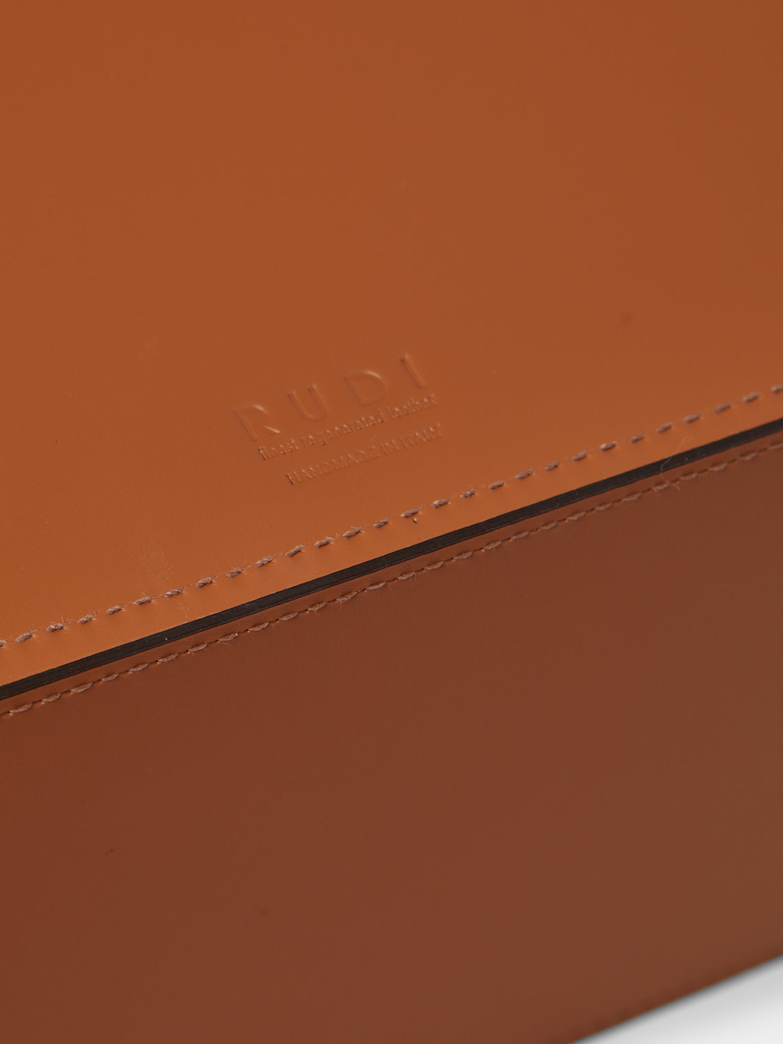RUDI - Sciuscià Leather Shoe Box - Tan - ABASK