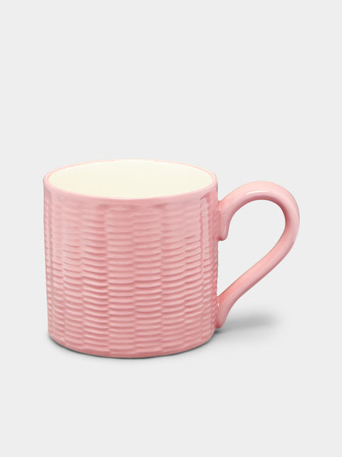 Este Ceramiche - Wicker Hand-Painted Ceramic Mugs (Set of 4) -  - ABASK - 