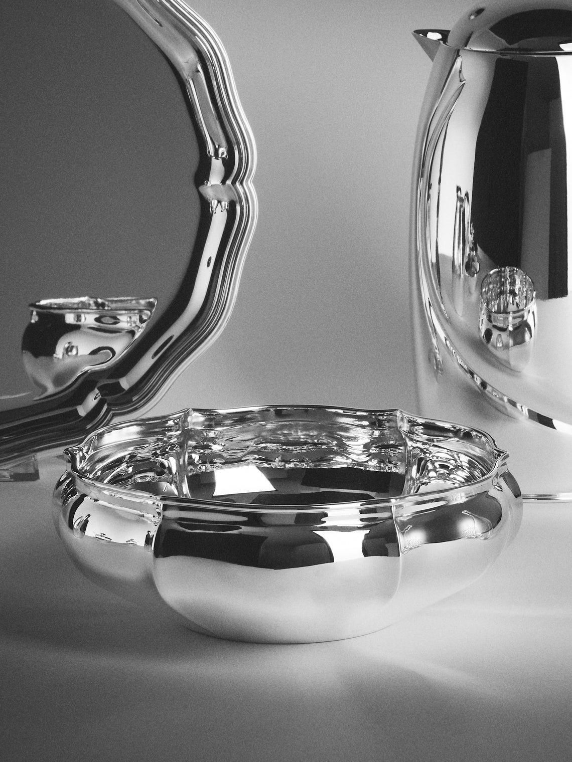 Greggio - 700 Silver-Plated Bowl (8in/21cm) - Silver - ABASK