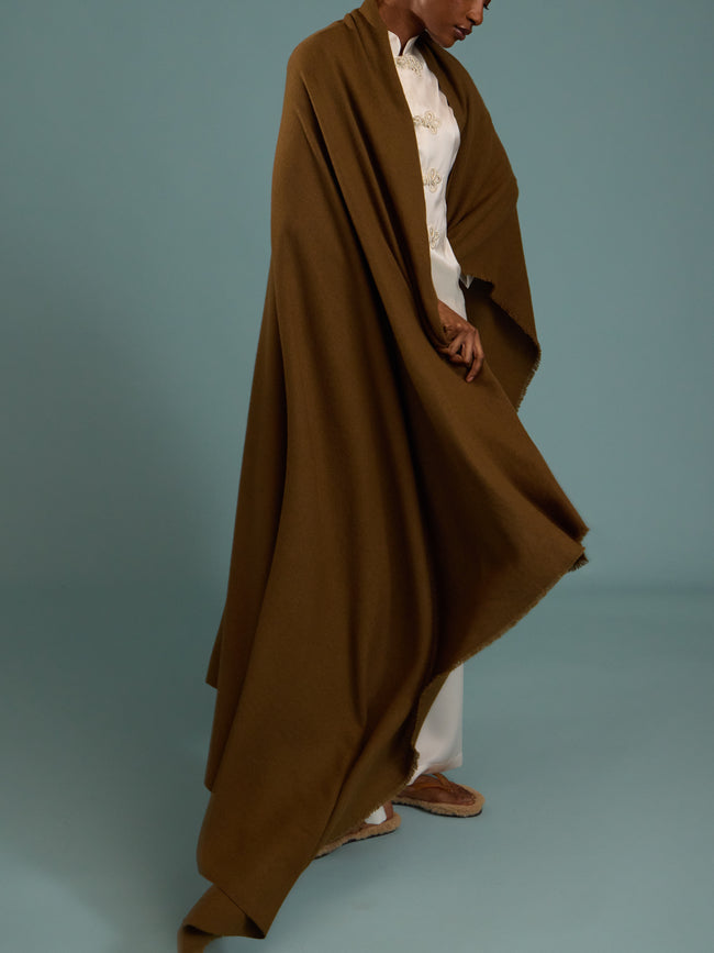 Denis Colomb - Cashmere Travel Blanket (78.5in/2m) - Brown - ABASK