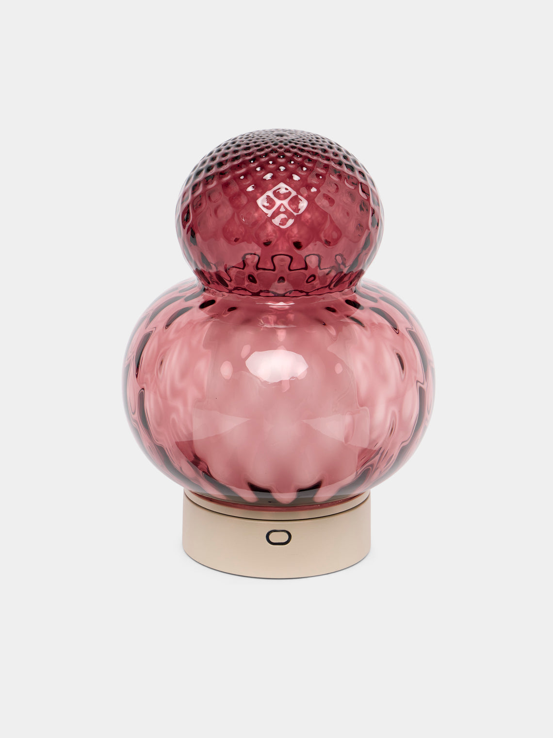 NasonMoretti - Bibendum Hand-Blown Murano Glass Portable Table Light - Pink - ABASK - 