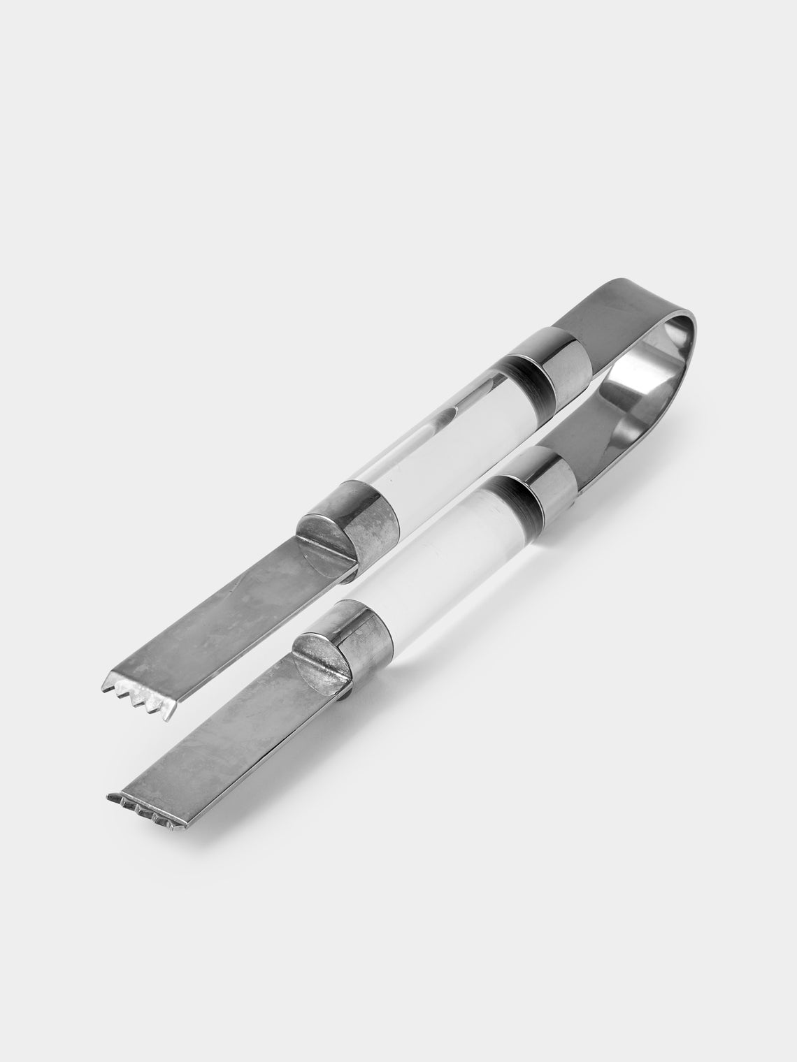 Antique and Vintage - Mid-Century Chrome Ice Tongs - Silver - ABASK - 