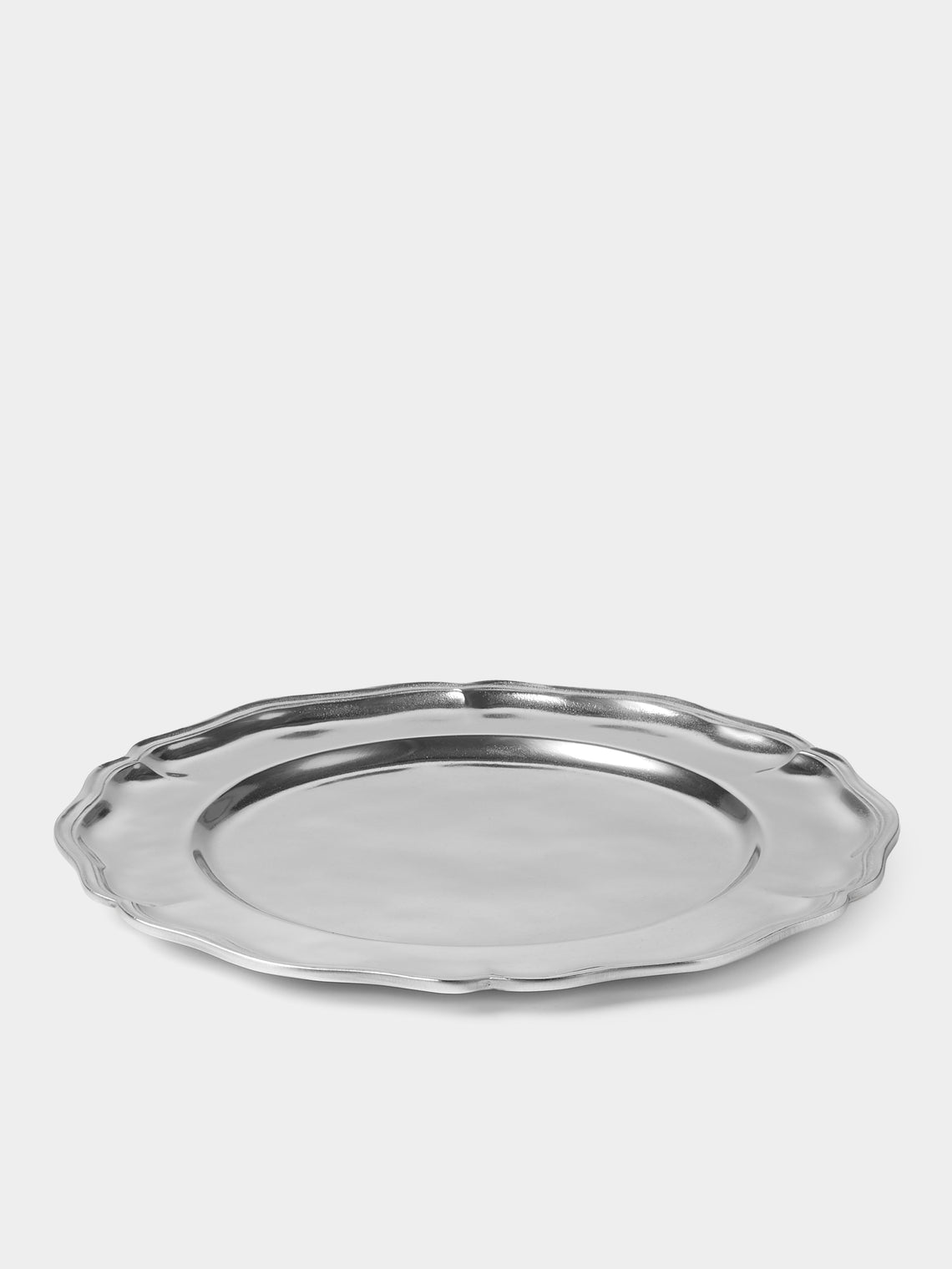Cosi Tabellini - Georgian Pewter Charger Plate (13in/33cm) - Silver - ABASK