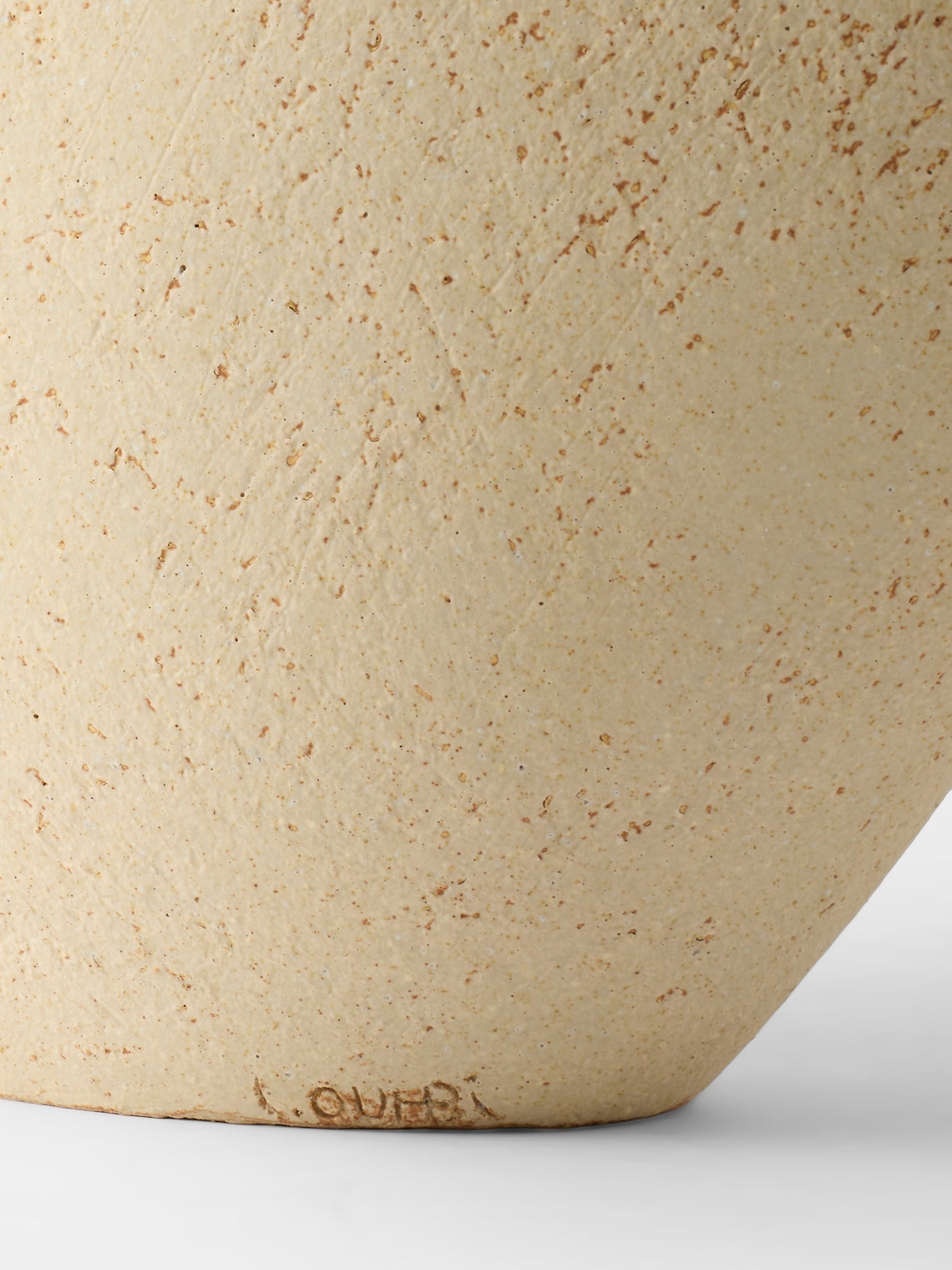 Linda Ouhbi - No. 3 Hand-Built Stoneware Vase (12in/30cm) - Beige - ABASK