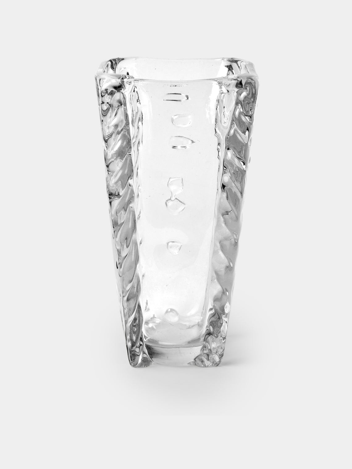 Antique and Vintage - 1930s Flavio Poli for Seguso Vetri d'Arte Glass Vase (15in/38cm) - Clear - ABASK