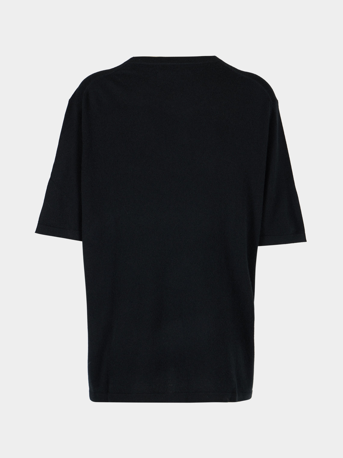 Arch4 - Golden Baby Goat Cashmere Oversized T-Shirt | Size: S - Black - ABASK