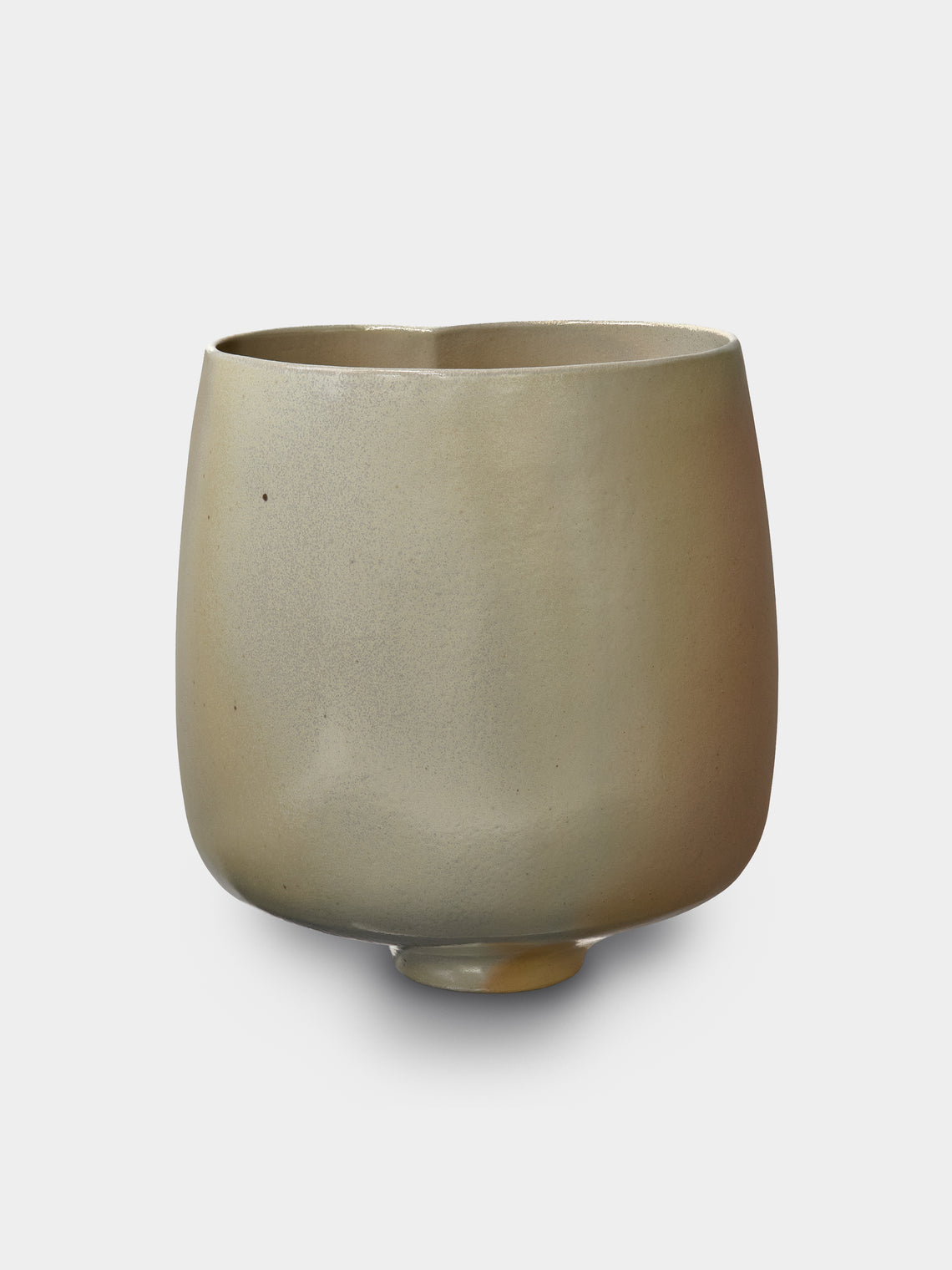 Ruth King - Curled Hand-Built Ceramic Bowl - Light Gray - ABASK