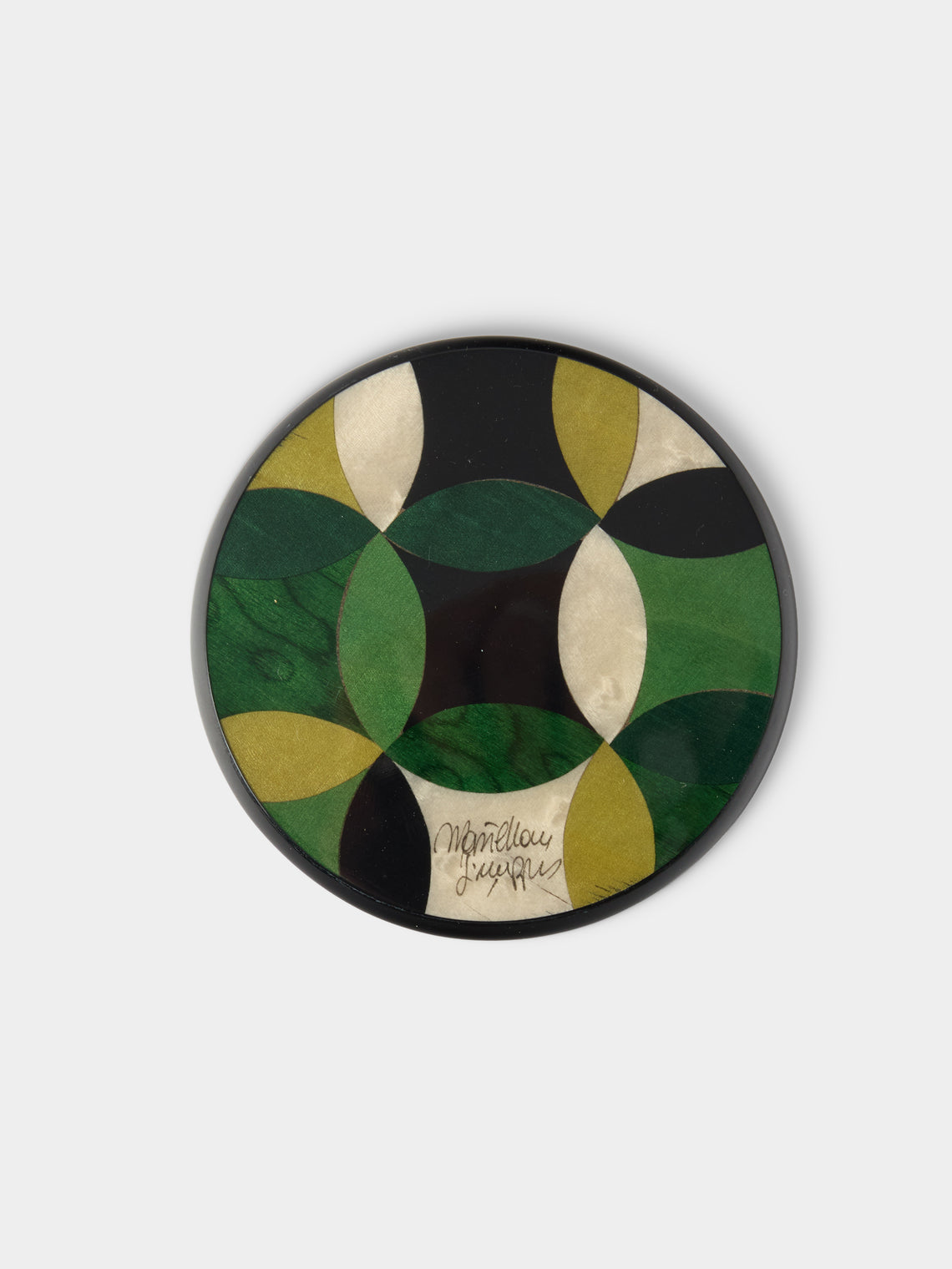 Mastellone Giuseppe - Wood Inlay Coasters (Set of 6) - Green - ABASK