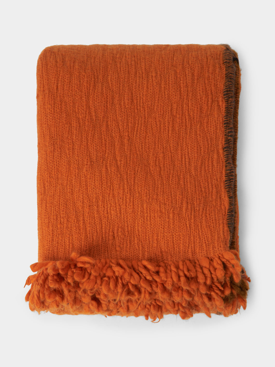 Norlha - Nostalgia Hand-Spun Yak Blanket (86.5in/2.2m) - Orange - ABASK