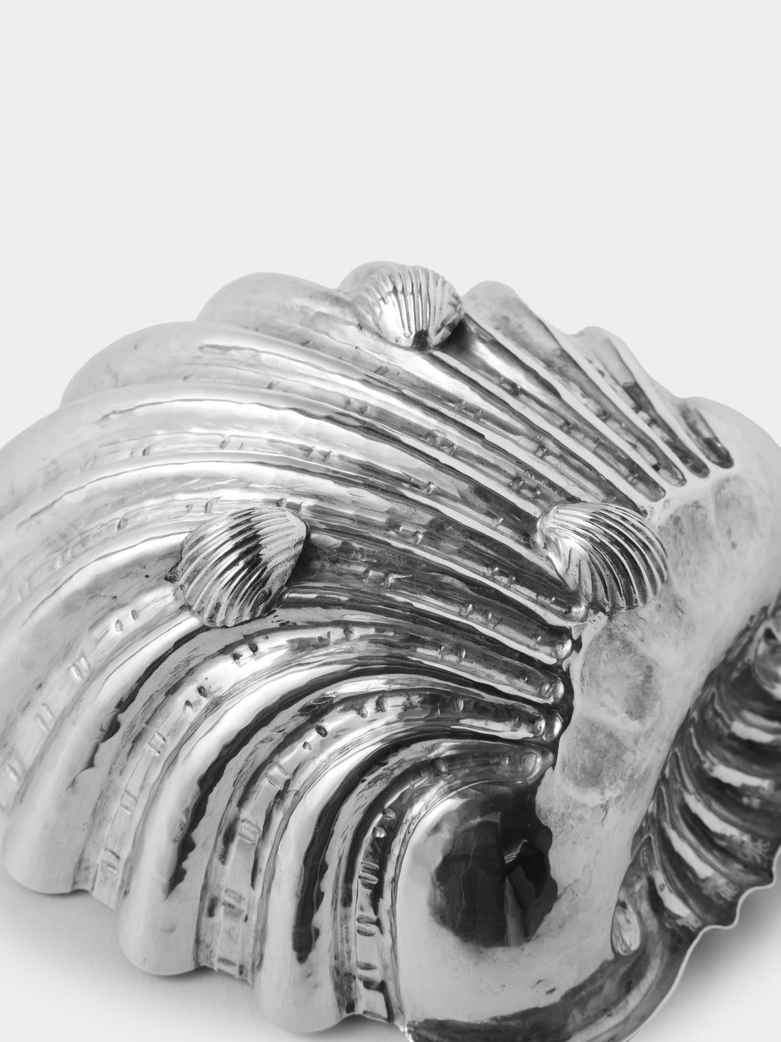 Antique and Vintage - 1960s Shell Silver-Plated Bowls (Set of 4) - Silver - ABASK