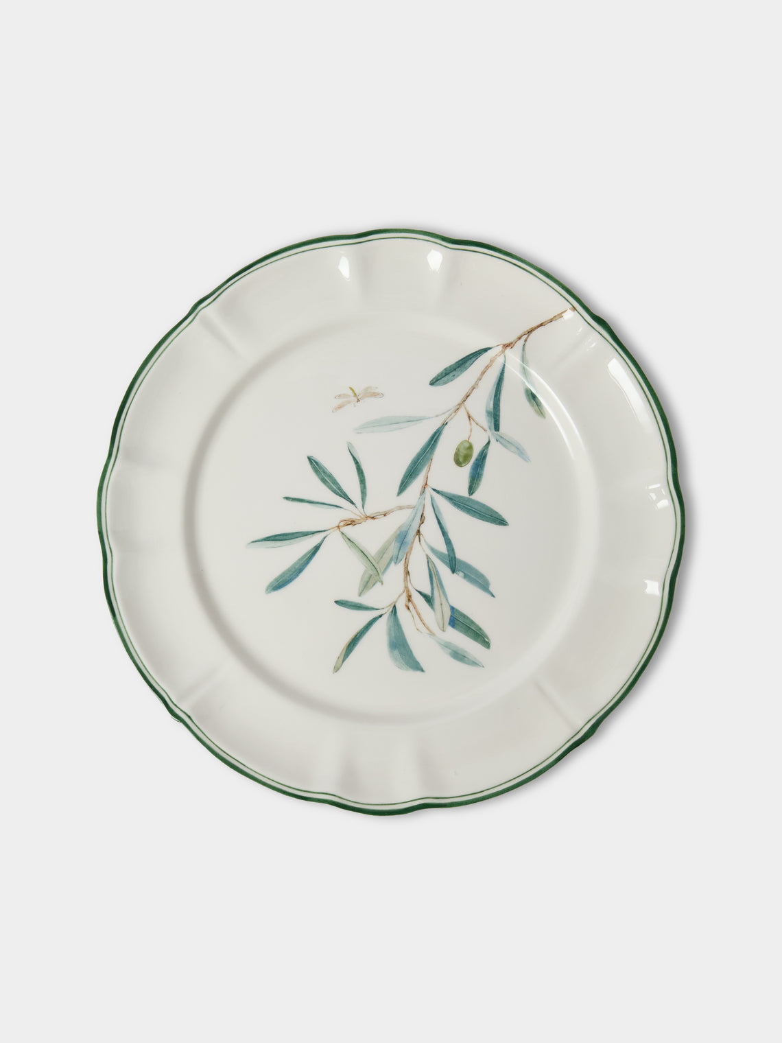 Laboratorio Paravicini - | Set of 6 | Ulivi Ceramic Dinner Plates (10in/26cm) - Green - ABASK