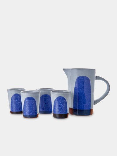 Silvia K Ceramics - Splash Hand-Glazed Terracotta Collection - Blue - ABASK - 