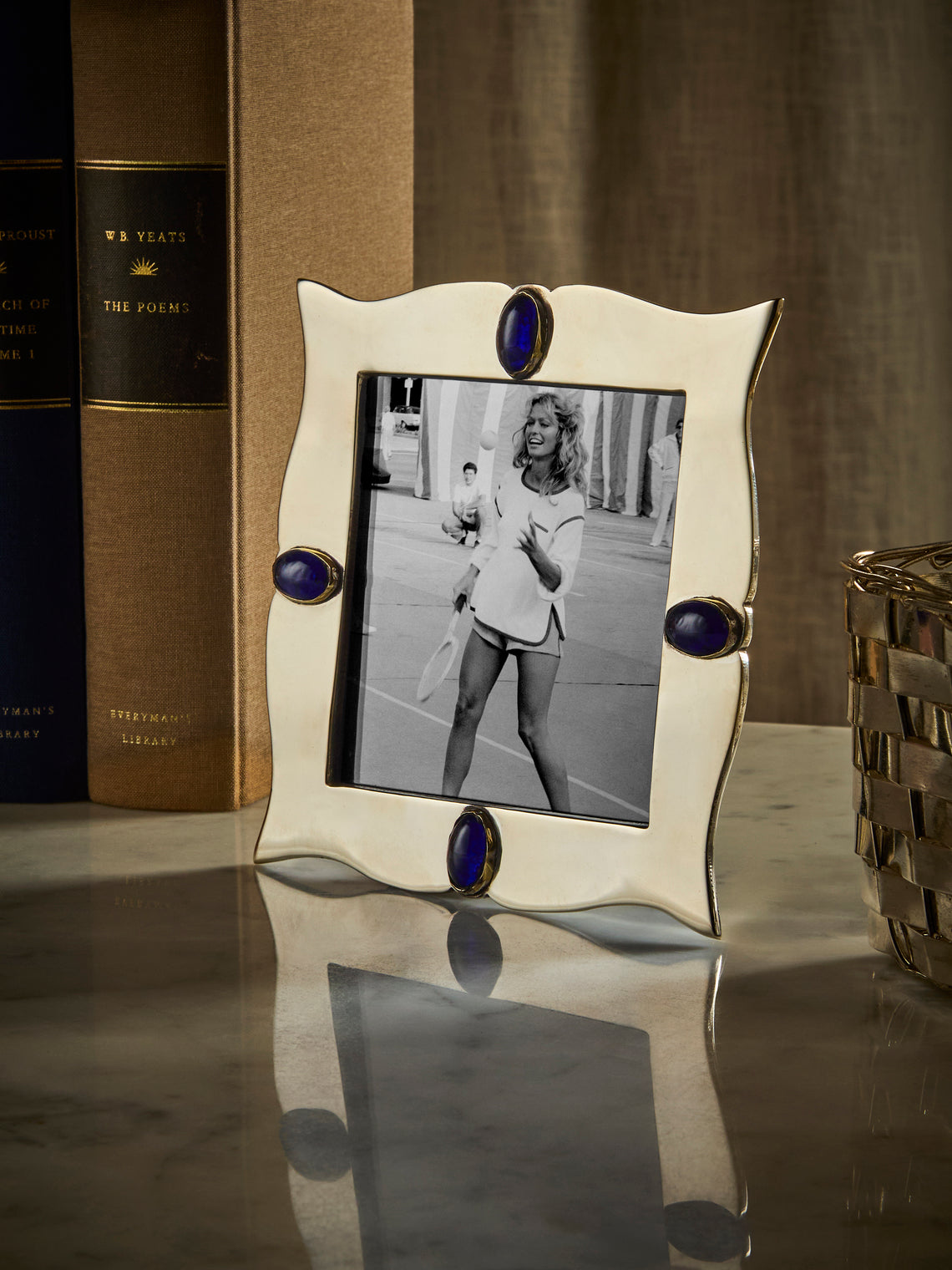 Antique and Vintage - 1950s Silver-Plated and Glass Photo Frame - Silver - ABASK