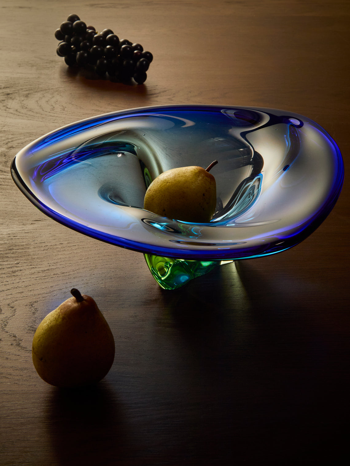 Antique and Vintage - Mid-Century Murano Glass Bowl - Blue - ABASK