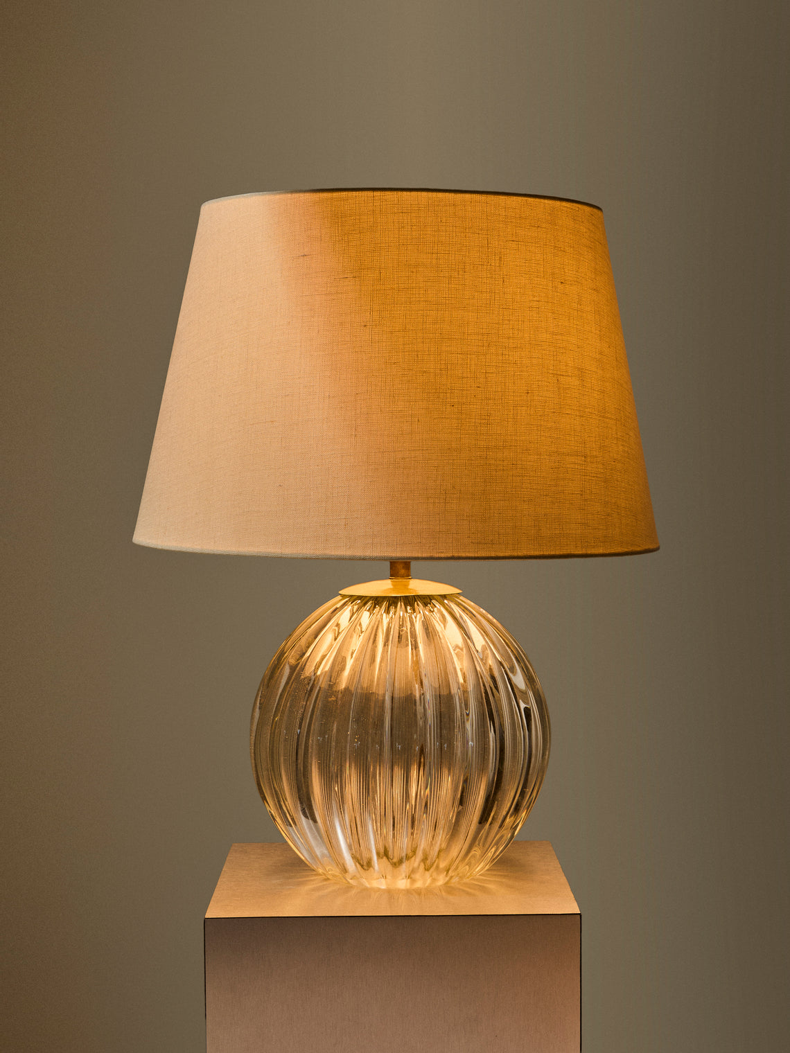 Antique and Vintage - 1950s Murano Glass Table Lamp - Clear - ABASK