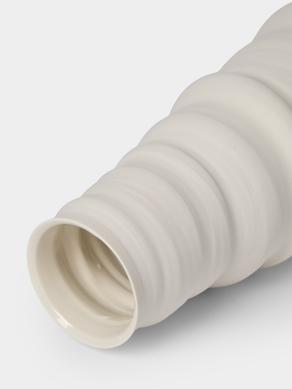 Johanne Coker - No. 7 Hand-Thrown Porcelain Vase (17.5in/45cm) - White - ABASK