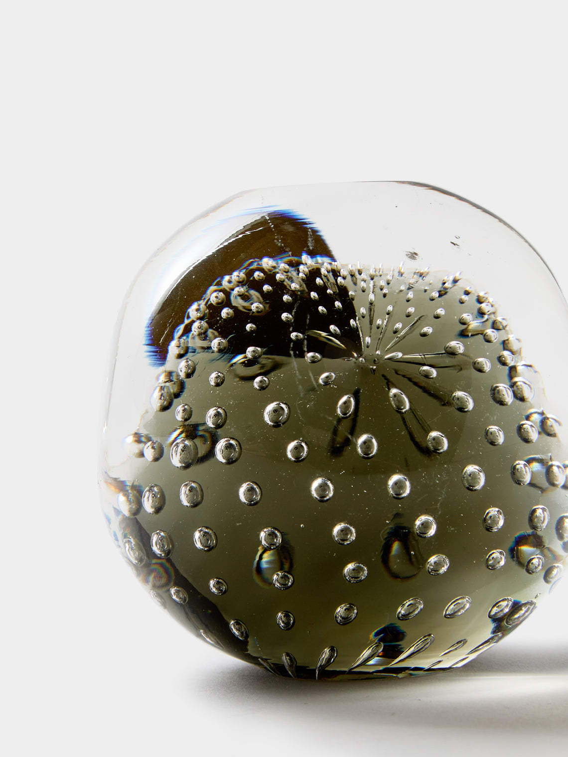 Antique and Vintage - Mid-Century Murano Glass Paperweight - Black - ABASK