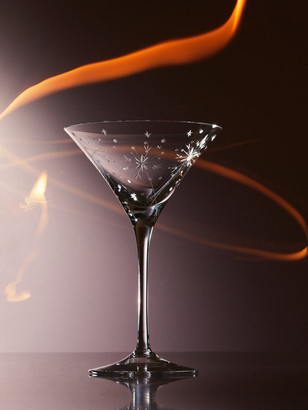 Artel - Fireworks Hand-Engraved Crystal Cocktail Glass -  - ABASK