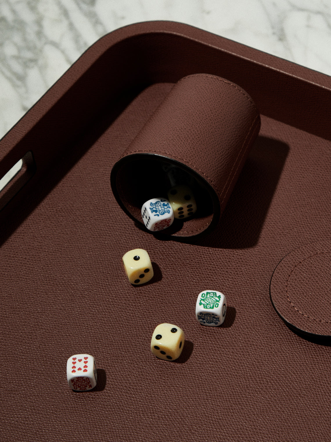 Giobagnara - Leather Dice Cup - Brown - ABASK