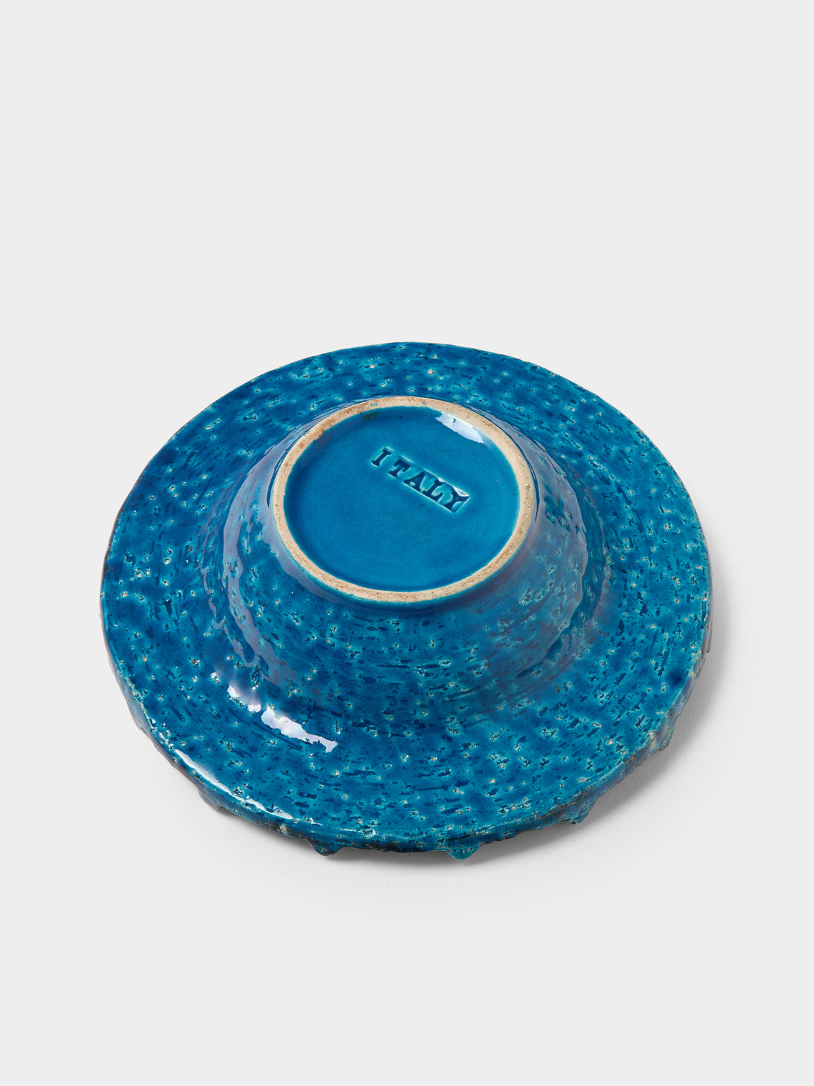 Antique and Vintage - Mid-Century Bitossi Rimini Blu Ceramic Ashtray - Blue - ABASK