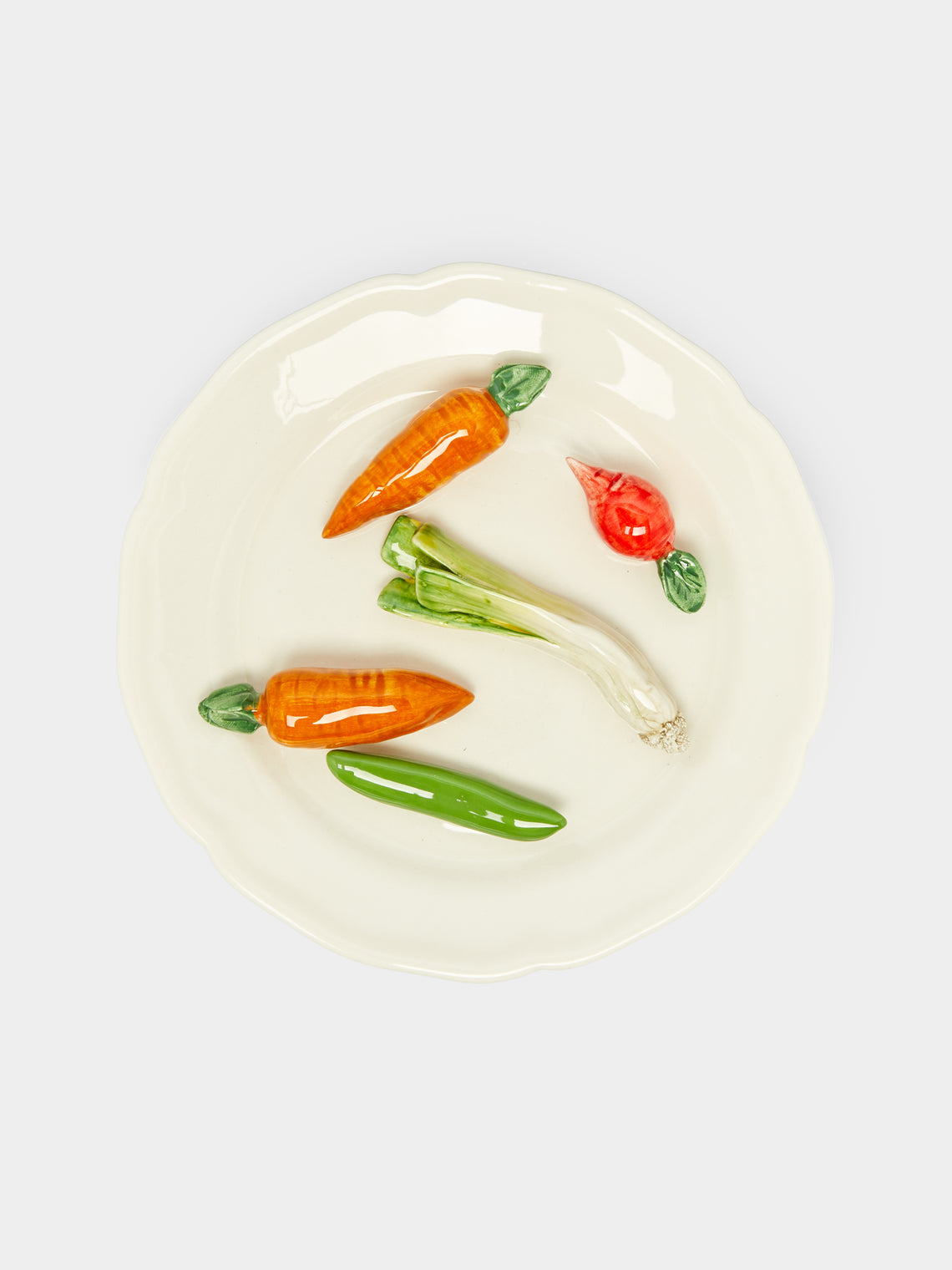 Vegetables Hand-Painted Ceramic Trompe-L'oeil Box