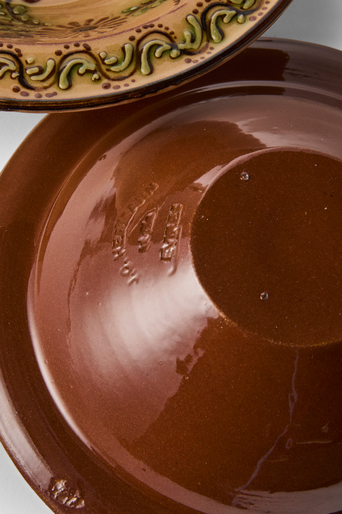 Poterie d’Évires - Flowers Hand-Painted Ceramic Breakfast Bowls (Set of 3) - Brown - ABASK
