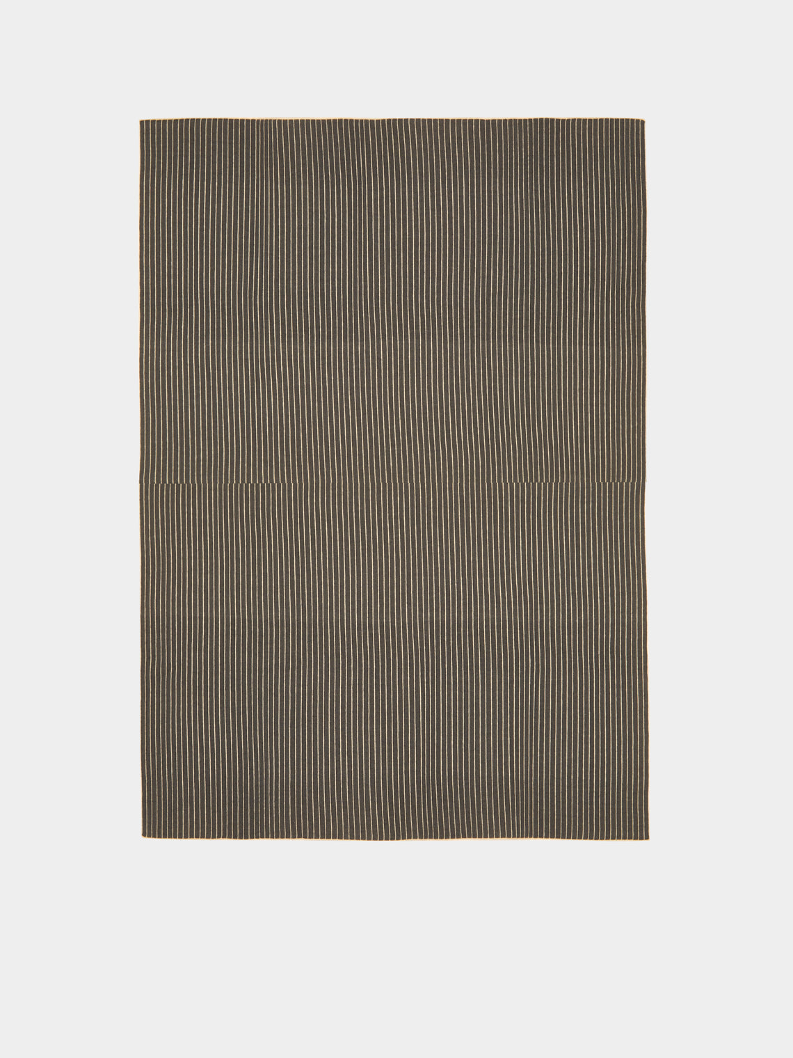 The Stroud - Furrow Cotswold Lion Wool Blanket (85in/2.2m) - Black - ABASK - 