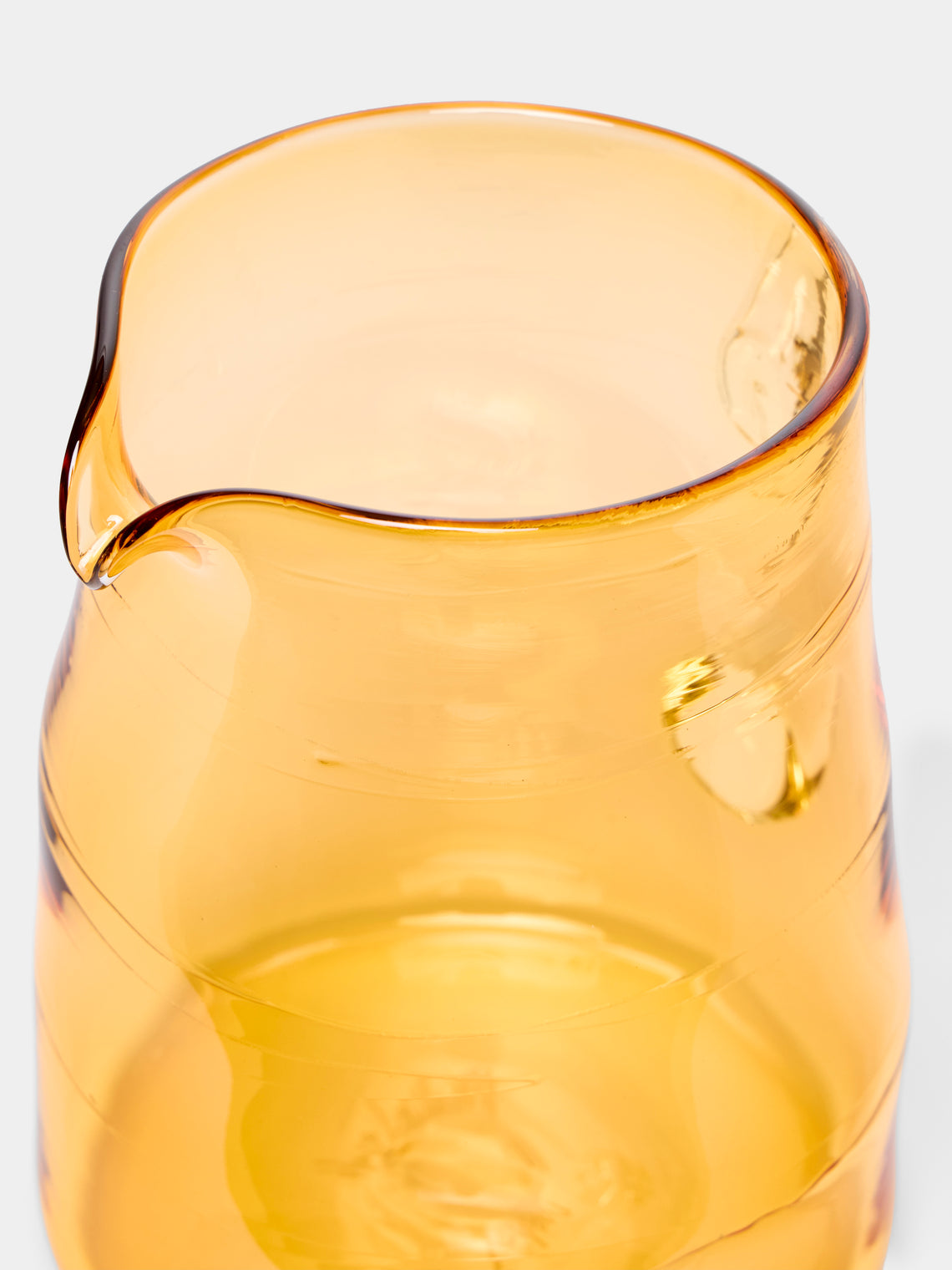 Michael Ruh Studio - Mojave Hand-Blown Glass Pitcher - Orange - ABASK