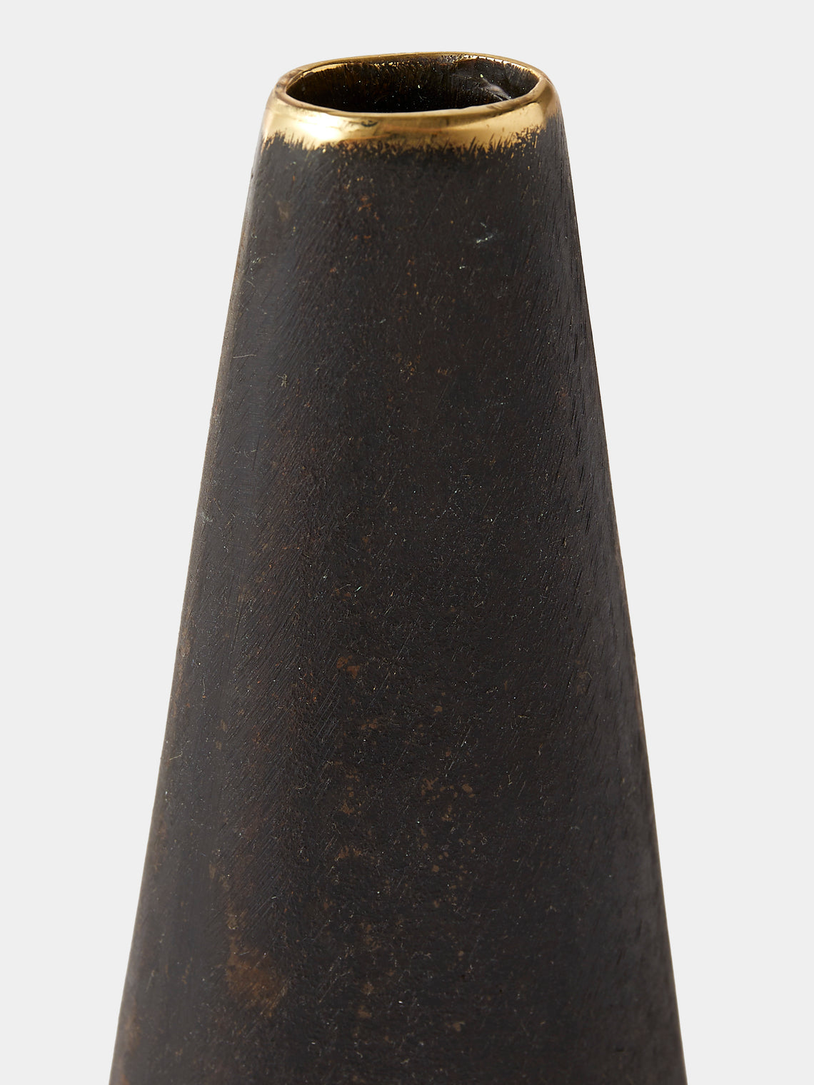 Carl Auböck - Brass Bud Vase (6.5in/16.5cm) - Black - ABASK