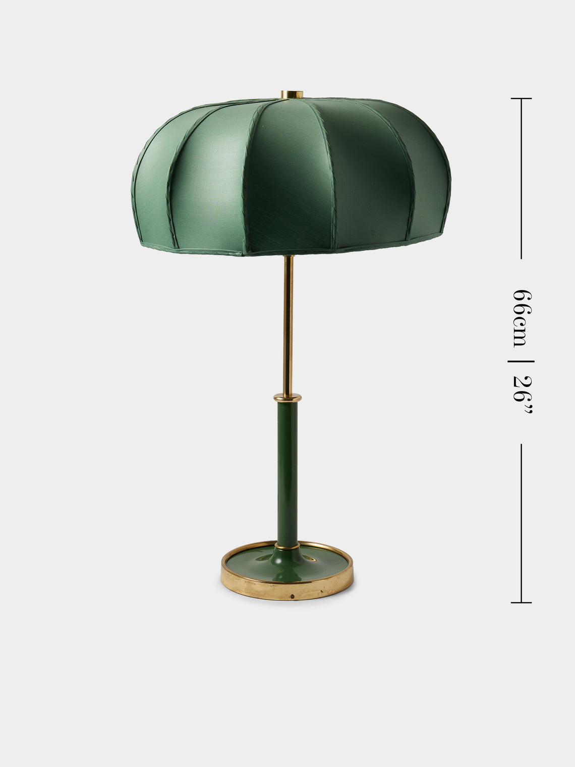 Antique and Vintage - 1940 Josef Frank Model 2466 Lacquer and Brass Table Lamp - Green - ABASK