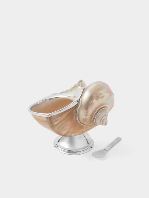 Tavares 1922 - Silver and Shell Caviar Bowl with Spoon - Ivory - ABASK - 
