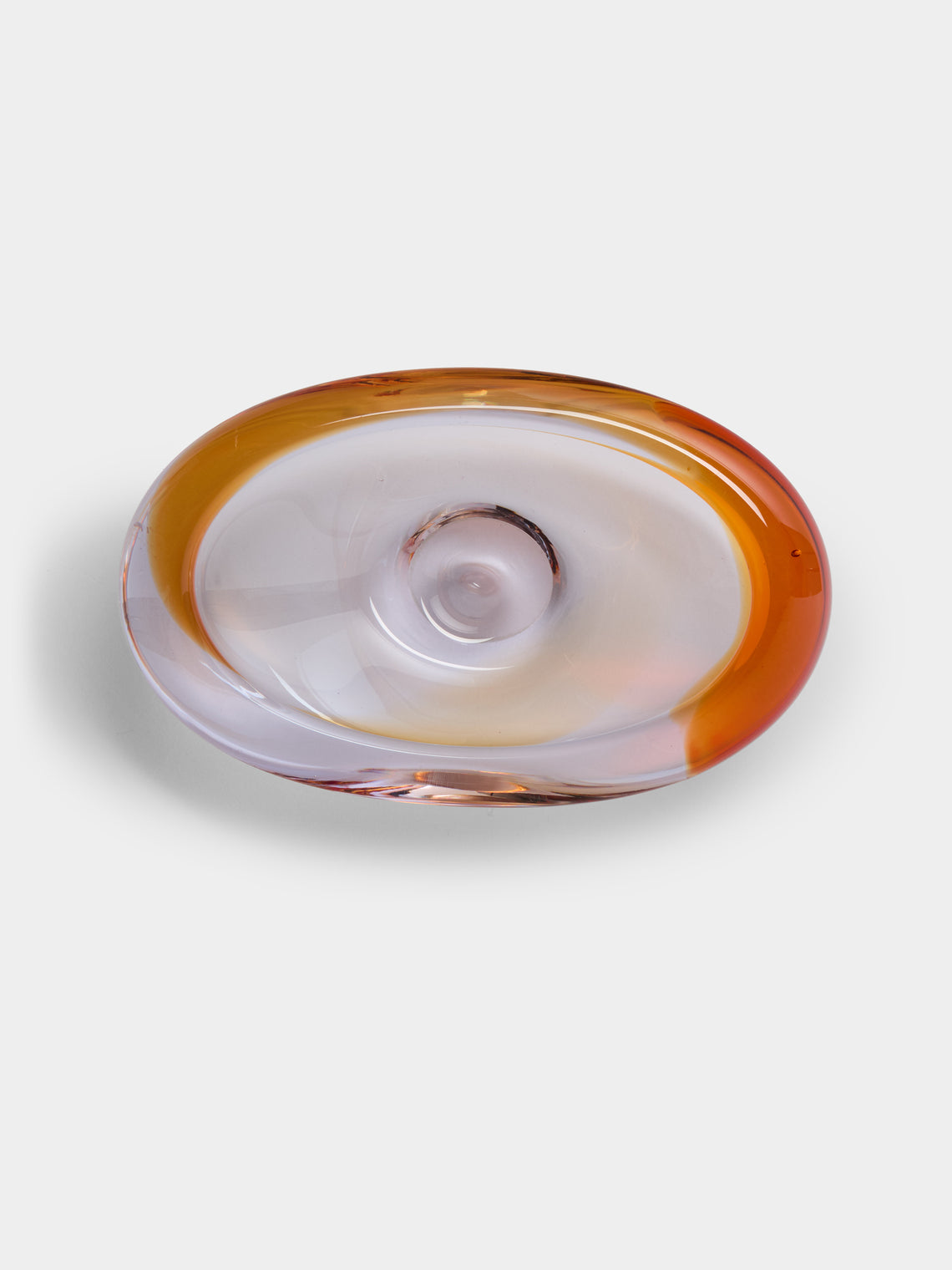 Antique and Vintage - 1970s Murano Glass Ashtray - Orange - ABASK