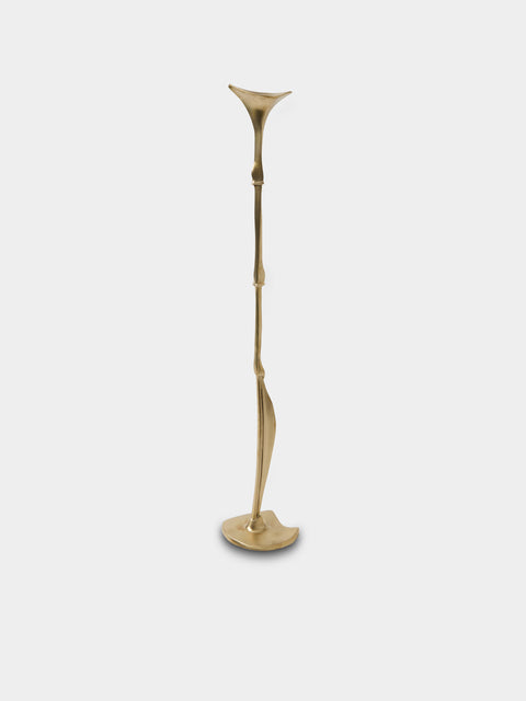 Shaha Raphael - Low Tide Fishbone Hand-Cast Brass Large Candelabra - Gold - ABASK - 