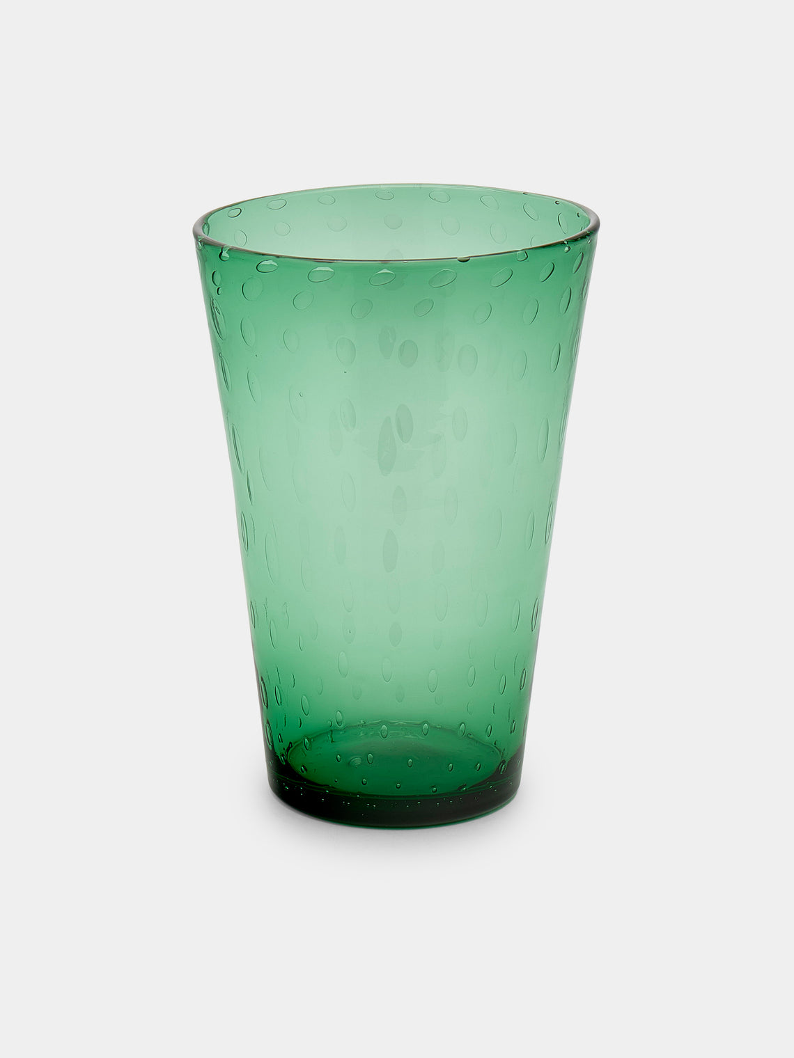 Antique and Vintage - 1930s Bullicante Murano Glass Vase - Green - ABASK - 