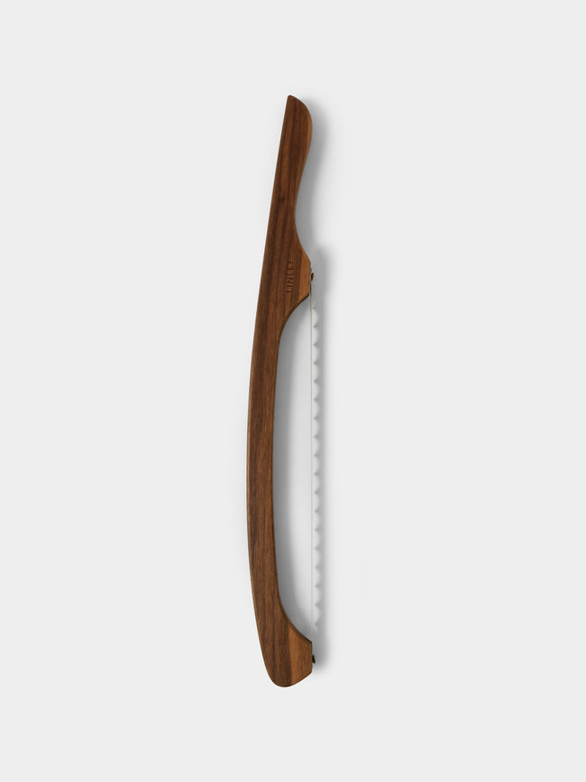 Linley - Black Walnut Bread Knife - Silver - ABASK - 