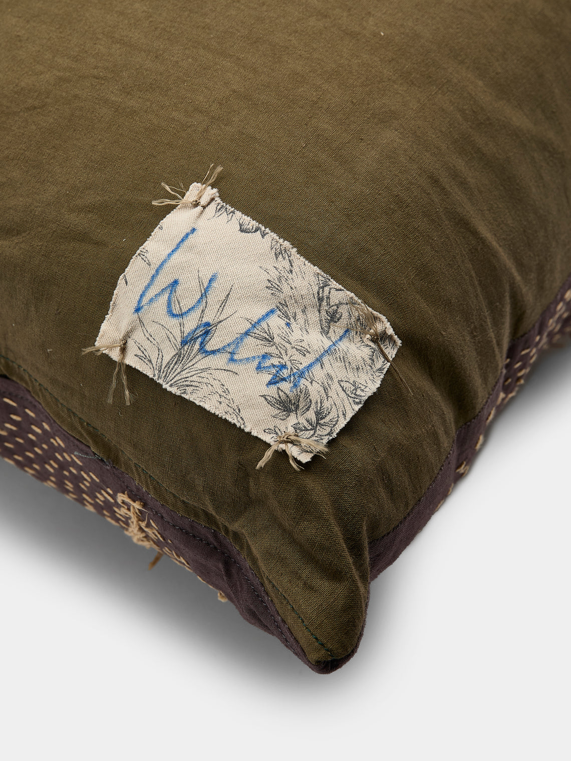 By Walid - 17th-Century Verdure Tapestry Hand-Stitched Wool and Linen Cushion - Multiple - ABASK