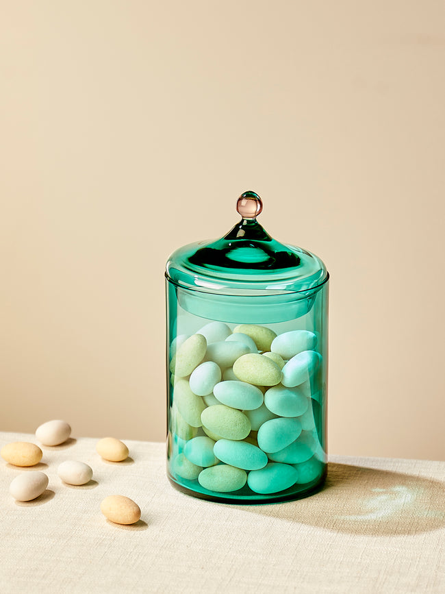 Akua Objects - Noam Hand-Blown Crystal Bonbonnière - Light Blue - ABASK