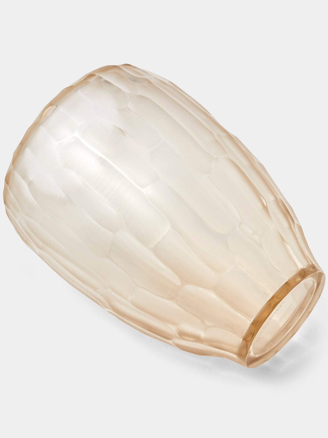 Micheluzzi Glass - Goccia Antico Bamboo Hand-Blown Murano Glass Vase (9in/23cm) - Yellow - ABASK