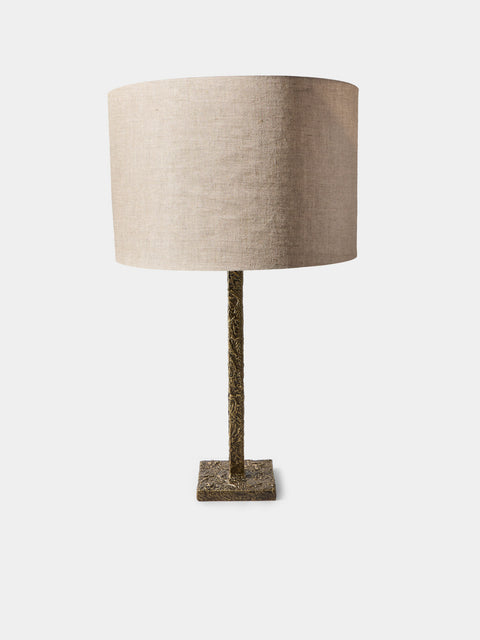Viya - Tiruppur Brass Table Lamp - Brass - ABASK - 