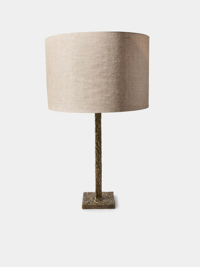 Viya - Tiruppur Brass Table Lamp - Brass - ABASK - 