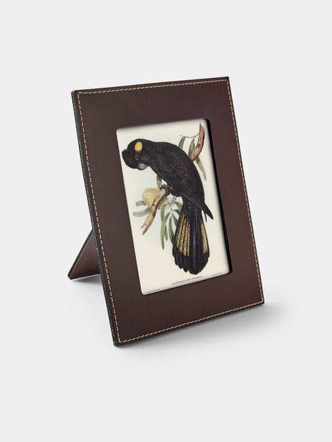 Oscar Maschera - Punti Leather Photo Frame (5x7") - Dark Brown - ABASK - 