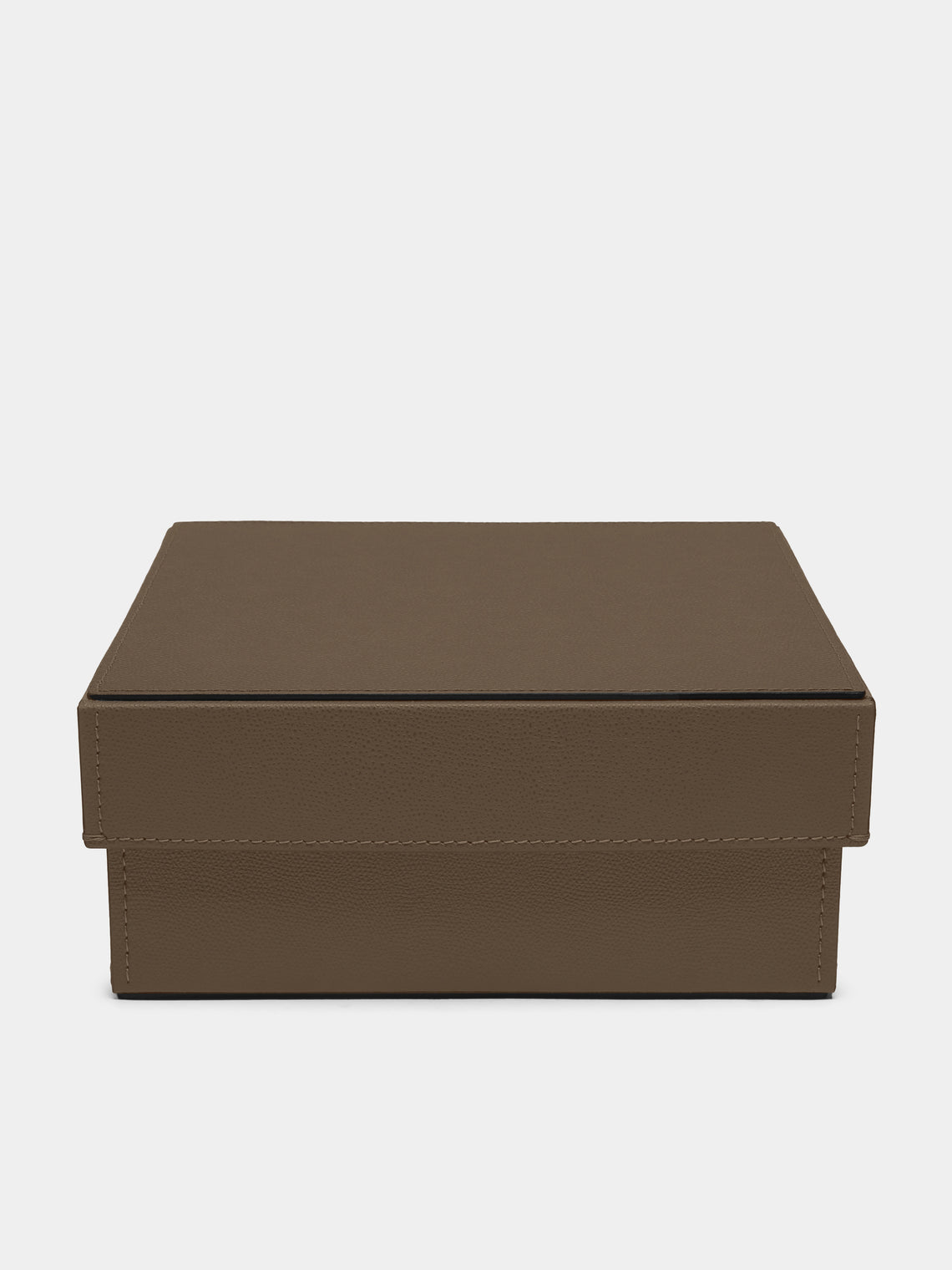 Giobagnara - Marea Leather Large Lidded Box - Brown - ABASK - 