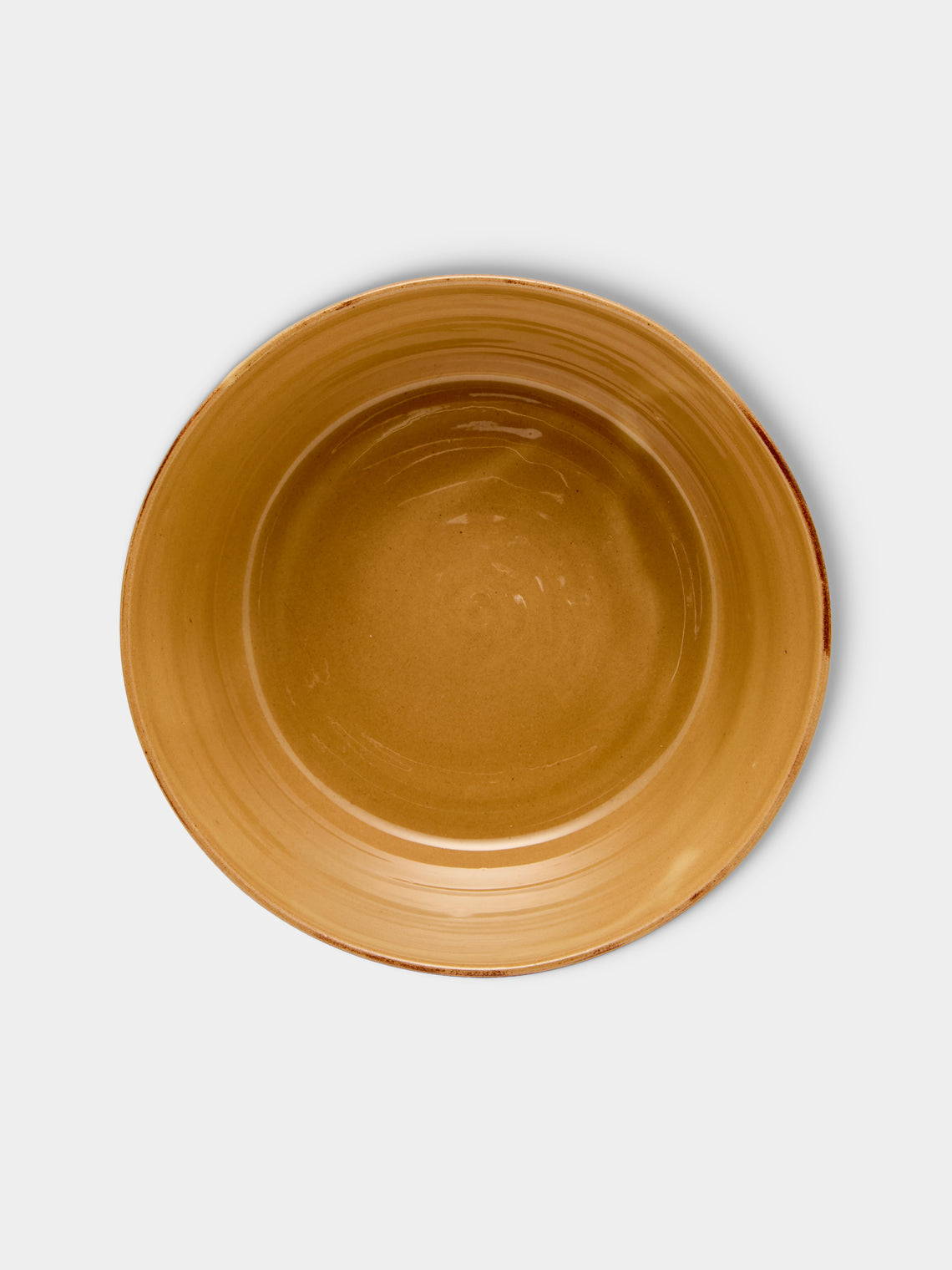 Poterie d’Évires - Flowers Hand-Painted Ceramic Small Handled Serving Bowl - Cream - ABASK