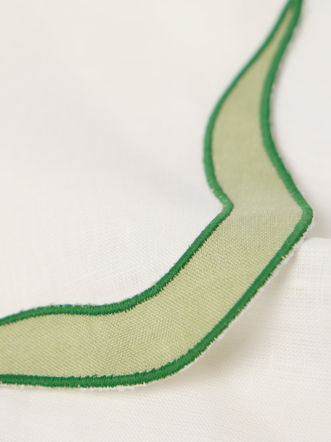 Cosima Swayze - | Set of 4 | x Los Encajeros Wave Linen Napkins - White - ABASK