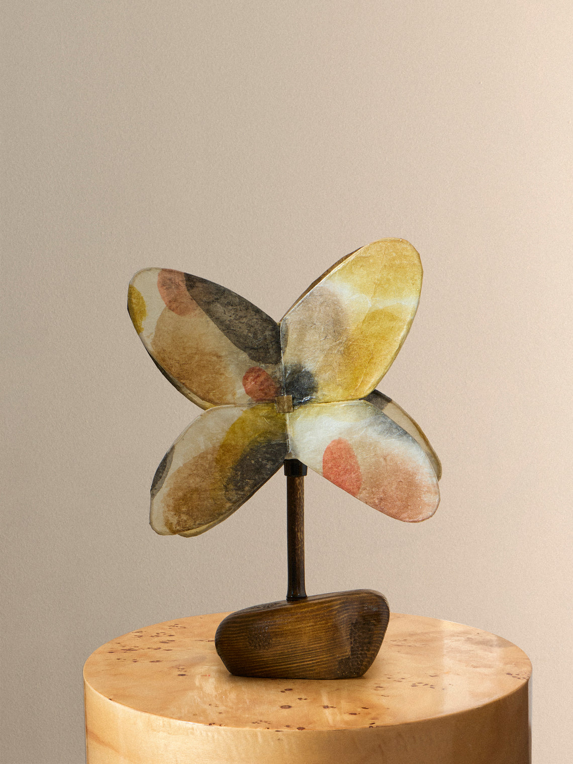Yuxuan Huang - The Mountains Beyond Hand-Painted Kozo Paper and Wood Table Lamp - Multiple - ABASK