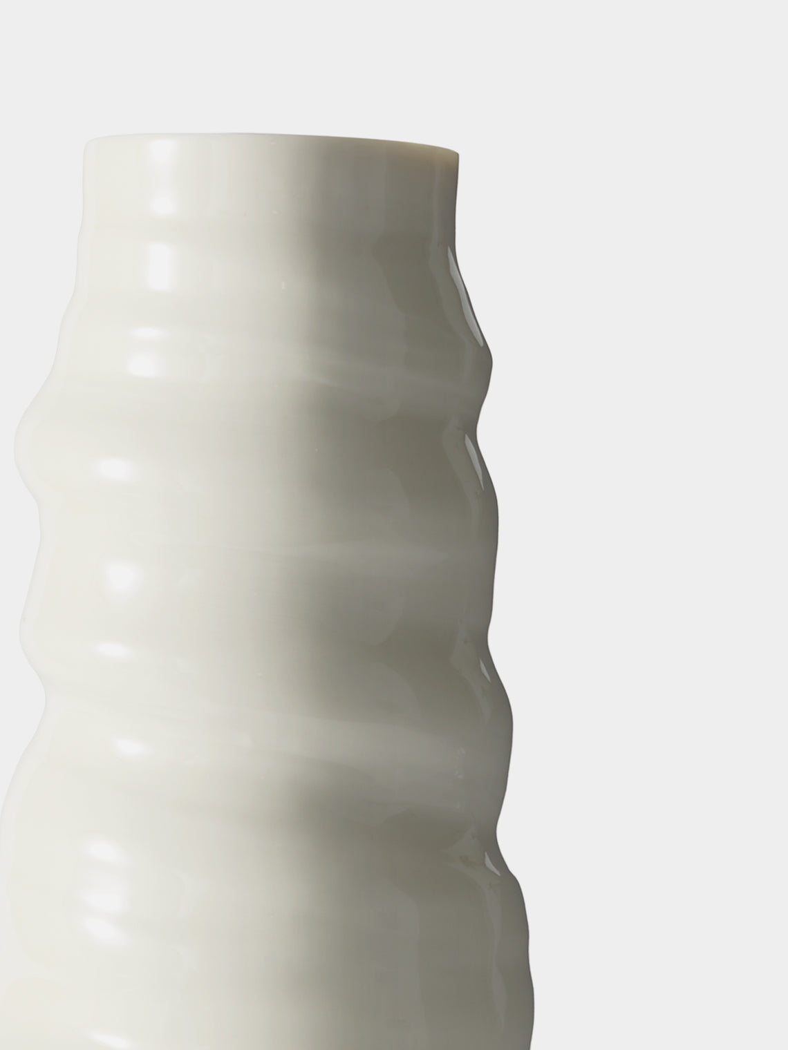 Johanne Coker - No. 3 Hand-Thrown Porcelain Vase (17.5in/45cm) - White - ABASK